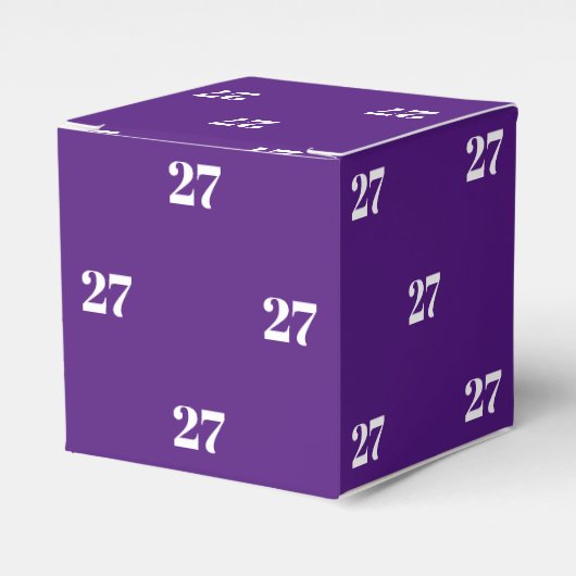 Ballotins Personnaliser avec le nombre blanc initial violet  (Verso)