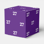 Ballotins Personnaliser avec le nombre blanc initial violet  (Arrière)