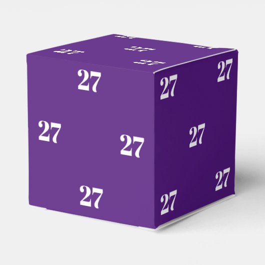 Ballotins Personnaliser avec le nombre blanc initial violet  (Arrière)