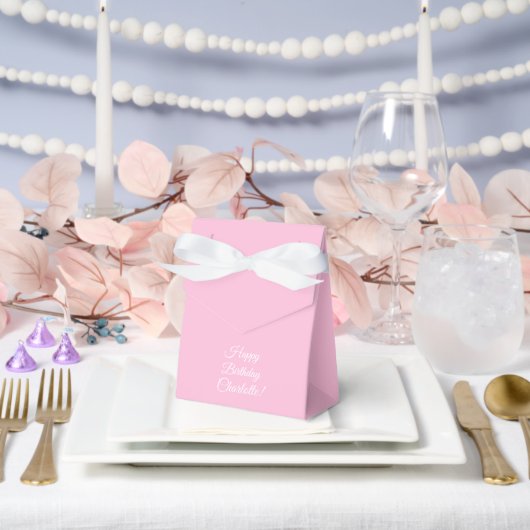 Ballotins Personnaliser avec nom, Joyeux Anniversaire, rose (Mariage)