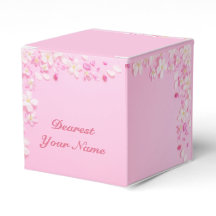 Pétale rose Pastel Floral Ballotin personnalisé