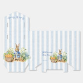 Ballotins Peter rabbit dusty blue baby shower monogrammed (Déplié)