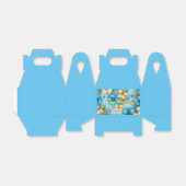 Ballotins petit anniversaire floral blanc et bleu (Déplié)