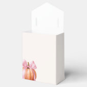 Ballotins Petit Baby shower Citrouille - Chute de Bow Rose (Ouvert)