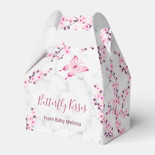 Ballotins Petit Baby shower de fleurs de cerisier papillon (Verso)