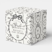 Ballotins Petit Baby shower noir de coquette petit perle (Arrière)