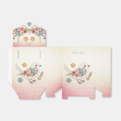 Ballotins Petit Ballotin floral d'oiseaux blancs (Déplié)