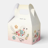 Ballotins Petit Ballotin floral d'oiseaux blancs (Arrière)