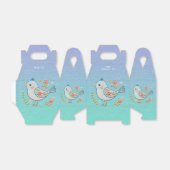 Ballotins Petit Ballotin floral d'oiseaux bleus (Déplié)