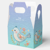 Ballotins Petit Ballotin floral d'oiseaux bleus (Ouvert)