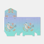 Ballotins Petit Ballotin floral d'oiseaux bleus (Déplié)