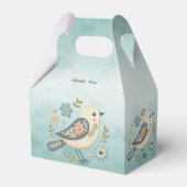 Ballotins Petit Ballotin Floral d'oiseaux verts (Arrière)