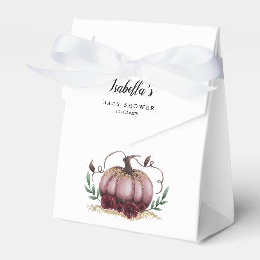 Ballotins Petit Citrouille rose thème Baby shower fille (Verso)