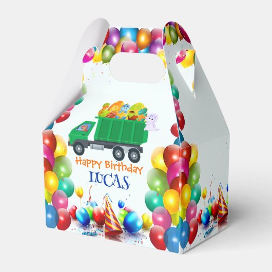 Ballotins Petit Dinosaur camion à ordures ballon d'anniversa (Verso)