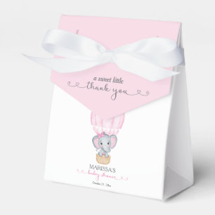 Ballotins Petit Merci doux Baby shower d'éléphant rose