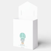 Ballotins Petit Merci doux Baby shower vert éléphant (Ouvert)