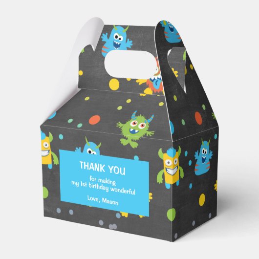 Ballotins Petit monstre tableau à thème anniversaire (Verso)