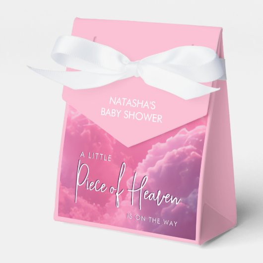 Ballotins Petit morceau de Baby shower rose du ciel (Verso)