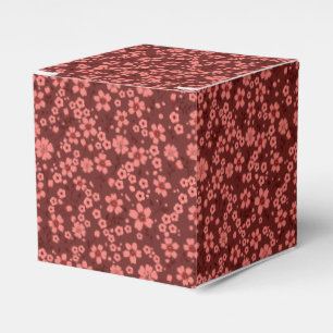Ballotins Petit motif floral rouge magenta crème mignon