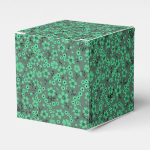 Ballotins Petit motif floral vert mignon