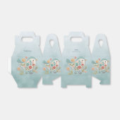 Ballotins Petit oiseau bleu rose Fleurs Ballotin (Déplié)