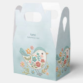 Ballotins Petit oiseau bleu rose Fleurs Ballotin (Ouvert)