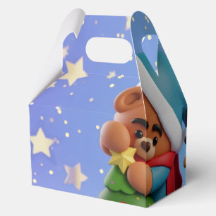 Ballotins Petit ours brun de Noël et son renne