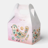 Ballotins Petite Ballotin rose fleuri d'oiseaux (Arrière)