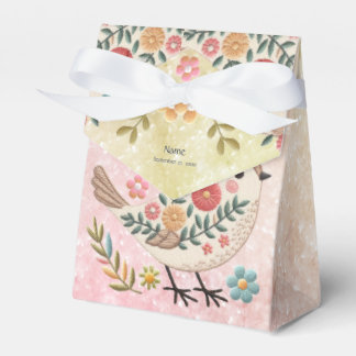 Ballotins Petites fleurs Feuilles d'oiseaux Ballotin rose