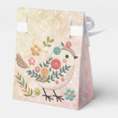 Ballotins Petites fleurs Feuilles d'oiseaux Ballotin rose (Arrière)