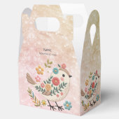 Ballotins Petites fleurs Feuilles d'oiseaux Ballotin rose (Ouvert)