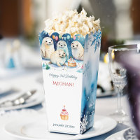 Phoque arctique anniversaire d'hiver pop-corn pers