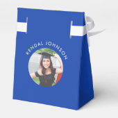 Ballotins Photo de graduation bleue et blanche (Arrière)