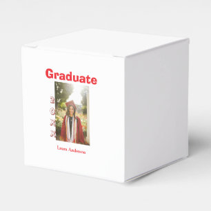 Ballotins Photo de graduation gras rouge ajouter nom texte d