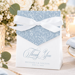Ballotins Photo de mariage vintage bleu classique avec remer