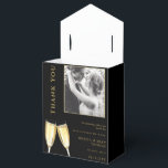 Ballotins Photo élégante, Champagne Mariage<br><div class="desc">Boîte De Faveur De Mariage. Ballotin photo élégant, classe et moderne pour votre journée spéciale avec des lunettes de champagne d'or. Changez l'exemple de photo pour vous-même pour en faire un produit personnel unique pour votre événement. Design tendance et sophistiqué (adapté à tout âge/événement). Tout le texte, la police et...</div>