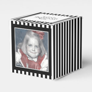 Ballotins Photo Keepsaké Noir/Blanc Simple Stripes Motif
