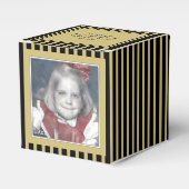 Ballotins Photo Keepsaké Noir/Or Simple Stripes Motif (Verso)