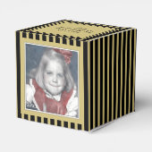 Ballotins Photo Keepsaké Noir/Or Simple Stripes Motif (Arrière)