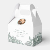 Ballotins Photo personnalisée Sage Vert Fleurs Nice Mariage (Arrière)