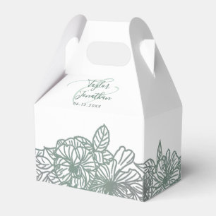 Ballotins Photo personnalisée Sage Vert Fleurs Nice Mariage