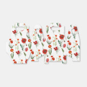 Ballotins Photos de couleur rouge à l'aquarelle (Déplié)