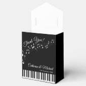 Ballotins Piano Keys Notes musicales Mariage noir et blanc (Ouvert)