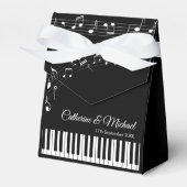 Ballotins Piano Keys Notes musicales Mariage noir et blanc (Verso)