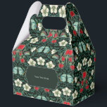 Ballotins Piège de Vénus Victorien Grand Gable Personnalisé<br><div class="desc">Une boîte-cadeau à grand pignon audacieuse et élégante présentant un motif complexe de piège de Vénus et de papillon. Parfaite pour les mariages, les événements thématiques ou les promotions commerciales haut de gamme, elle accueille des objets plus grands tels que des friandises gastronomiques, des sachets de café, des bougies ou...</div>