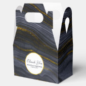 Ballotins Pierre d'Agate Noir & Or moderne Mariage Abstrait (Ouvert)