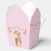 Ballotins Pierre le lapin rose Veste premier anniversaire (Ouvert)