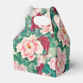 Ballotins Pies roses rouges et Motif Feuille vert (Arrière)