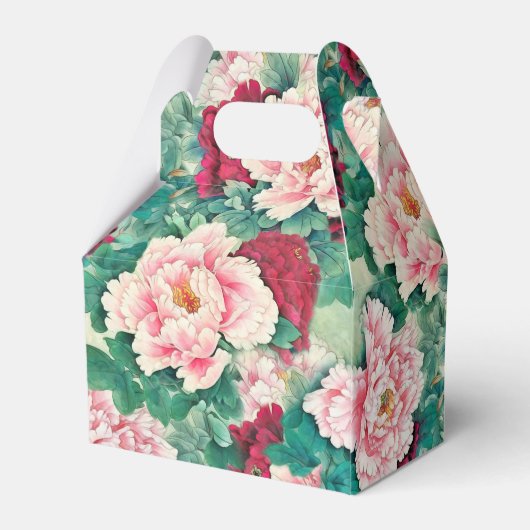 Ballotins Pies roses rouges et Motif Feuille vert (Arrière)