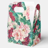 Ballotins Pies roses rouges et Motif Feuille vert (Ouvert)